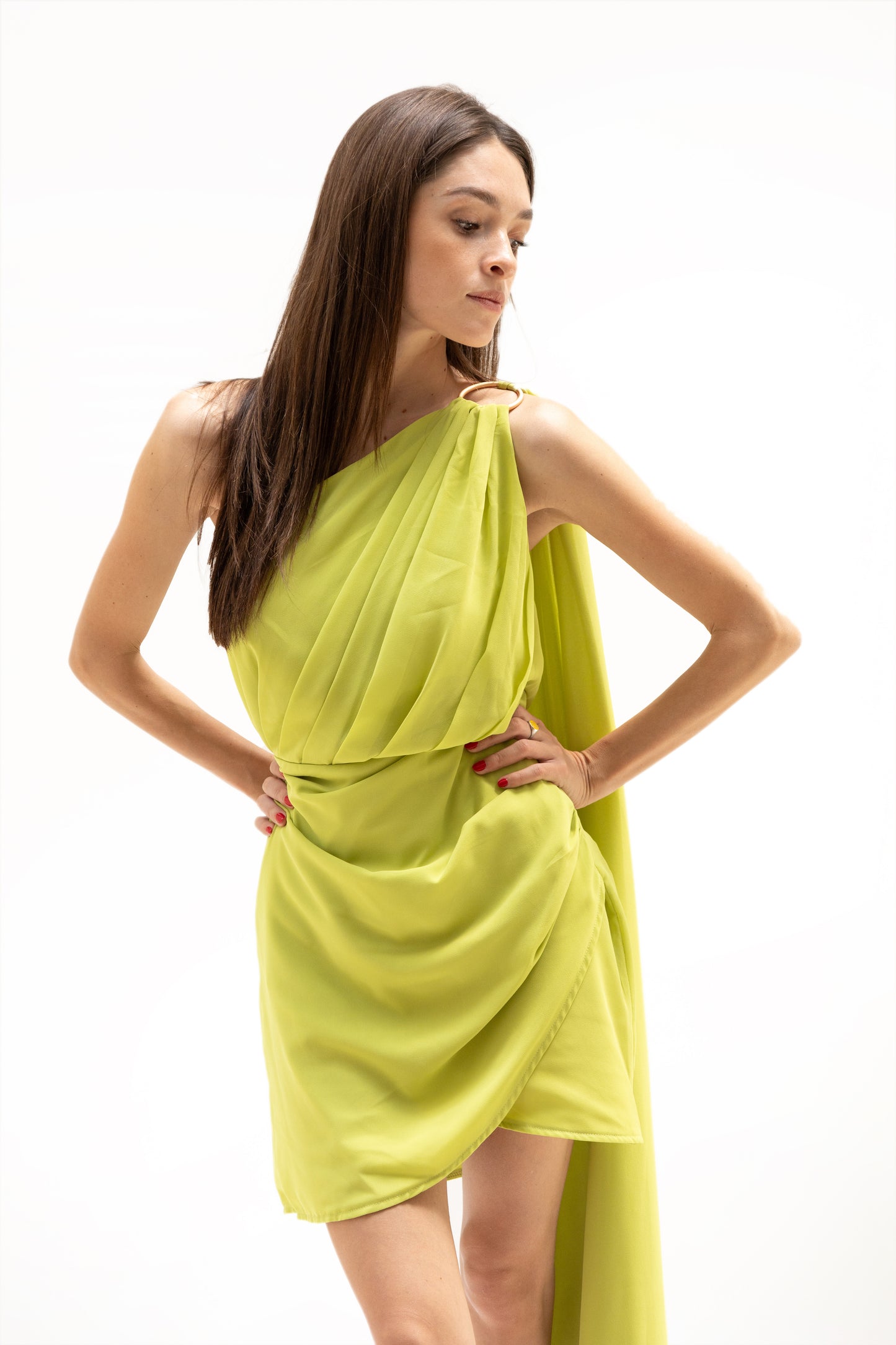 Lime One Shoulder