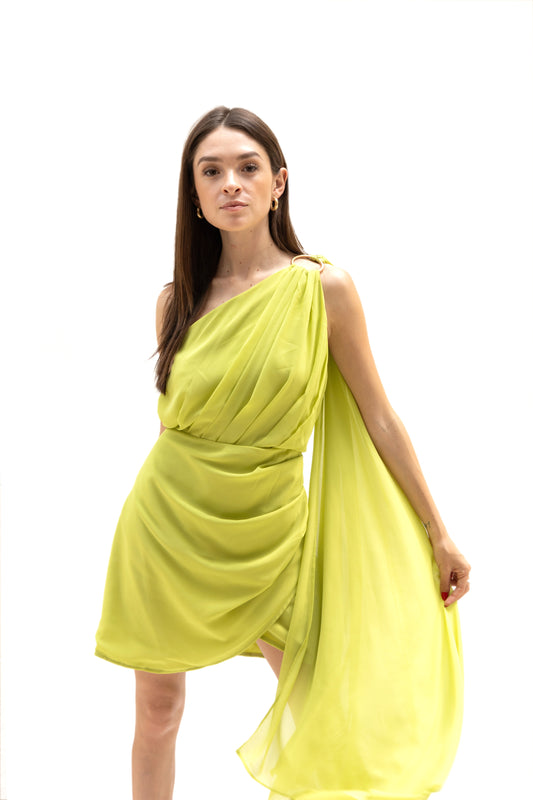 Lime One Shoulder